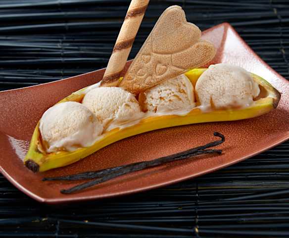Gelato alla banana senza uova e lattosio