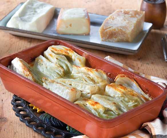 Finocchi gratinati alla crescenza e taleggio