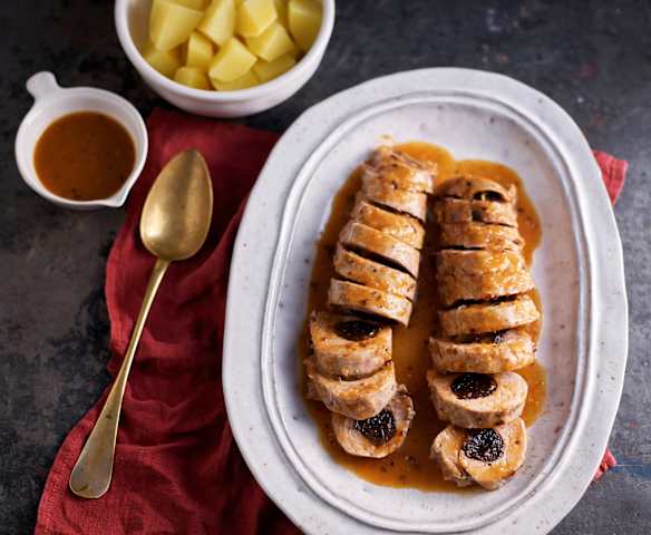 Lombinho de porco recheado com ameixa