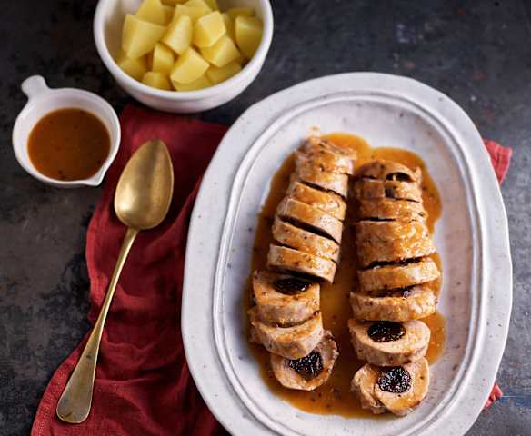 Prune and Sausage-stuffed Pork Fillet