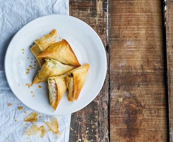 Almofadinhas de espinafres e queijo
