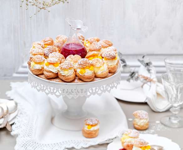 Couronne de choux à la vanille et fruits exotiques