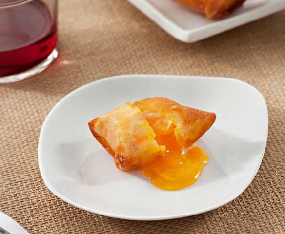 Bricks de patata con yema