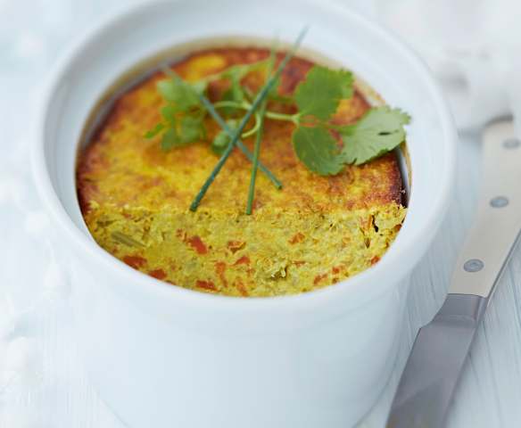 Menu veggie - Terrine de légumes au parmesan et au safran