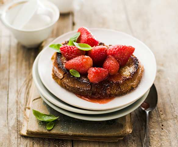 Pain perdu aux fraises