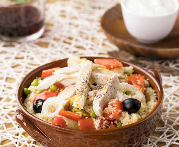 Cous cous di pollo al limone con salsa tzatziki