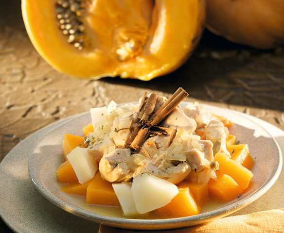 Curry di zucca e pollo
