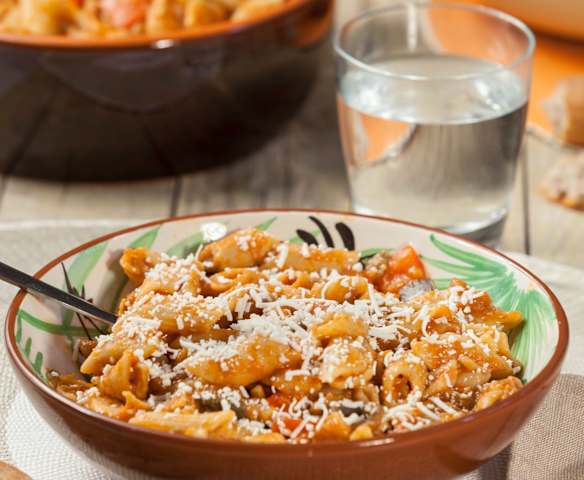 Mezze penne integrali risottate alla norma