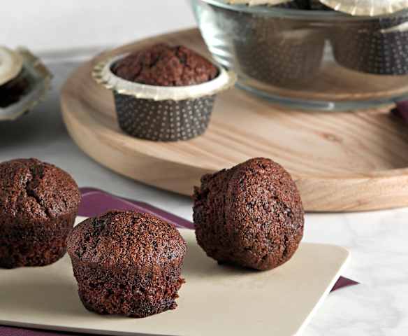 Magdalenas de chocolate (sin huevo)