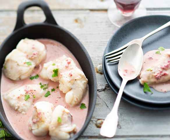 Lotte au beurre rouge