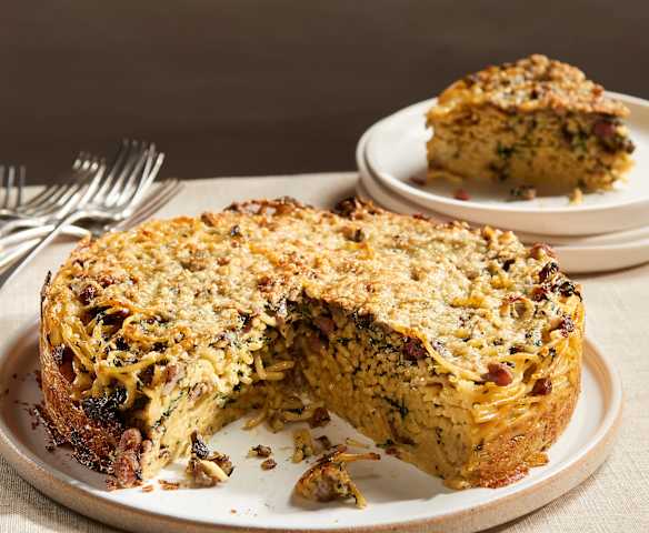 Spaghetti Carbonara Pie