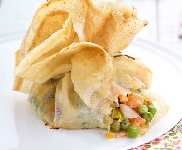 Aumônières de petits légumes