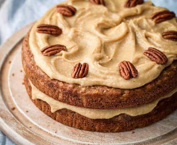 Salted Caramel Pecan Parsnip Cake