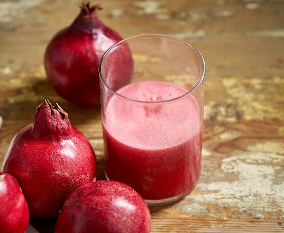 Sumo de romã e framboesa (fresco)