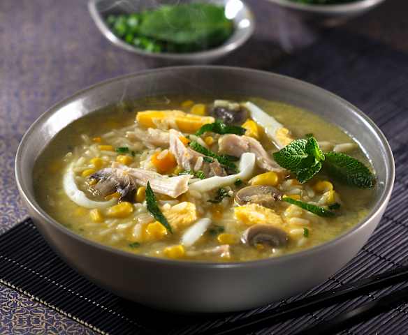 Soupe de riz asiatique, façon porridge