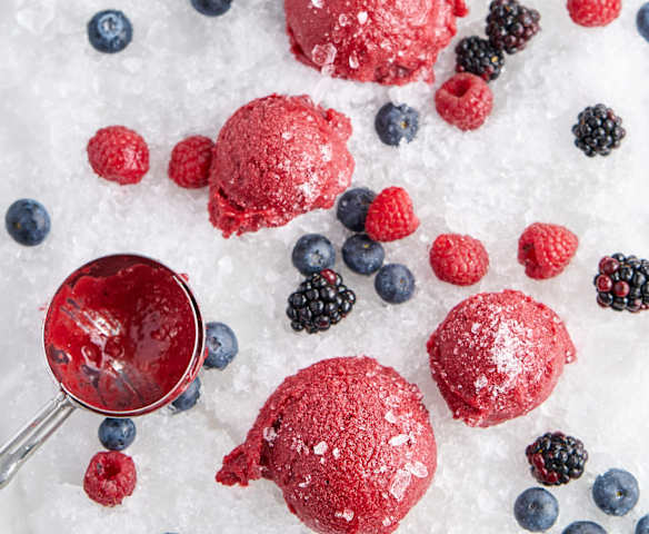 Sorvete de frutos vermelhos