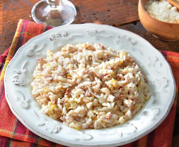 Risotto all'Arneis con salsiccia di Bra