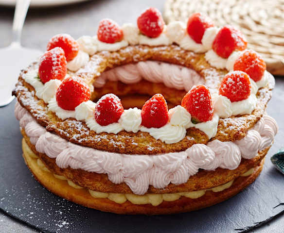 Couronne de choux aux fraises