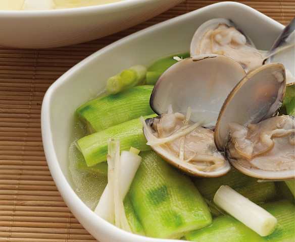 米酒蛤蜊蒸丝瓜