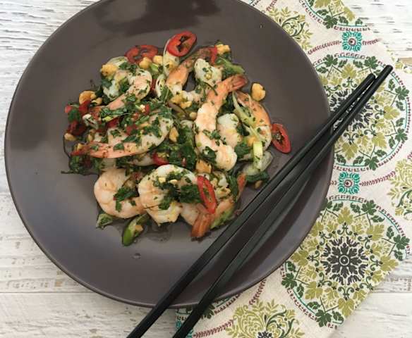 Spicy prawn salad (Brett McGregor) Spicy prawn salad (Brett McGregor)