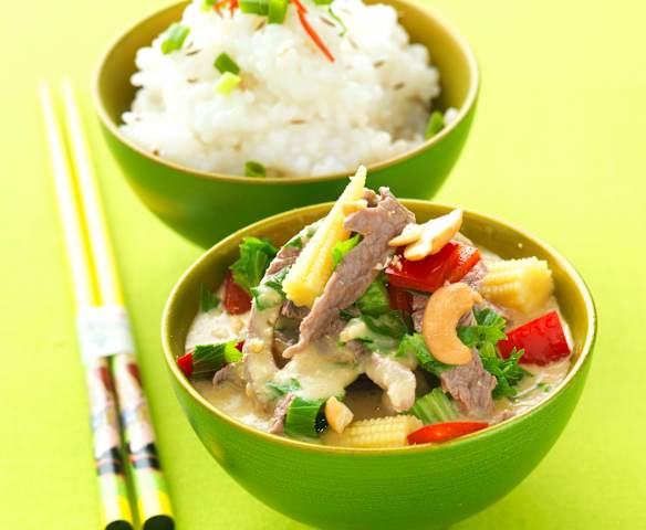 Manzo al tamarindo con riso