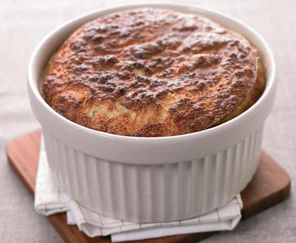 Soufflé de brócolos e milho