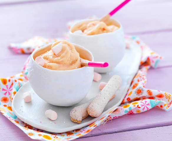 Crémeux glacé aux pêches