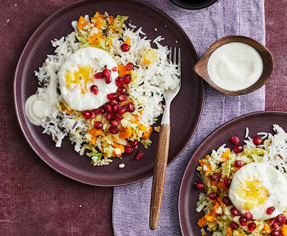 Reis mit Gemüse und Ei