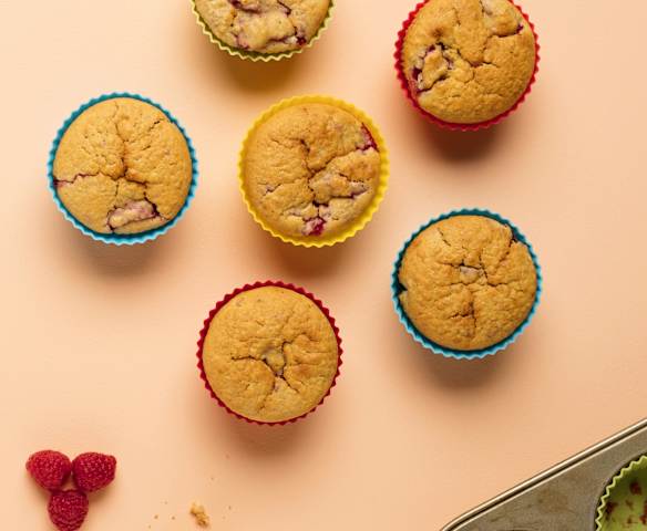 Haferflocken-Himbeer-Muffins