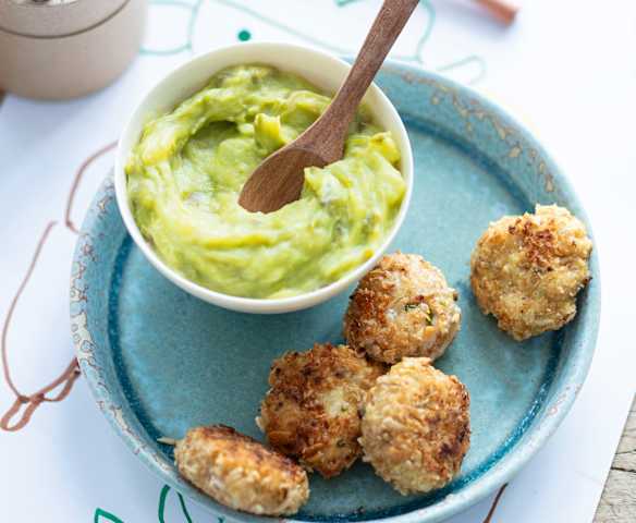 Nuggets de poulet, purée d'asperges