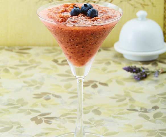 Martini de mango y blueberry