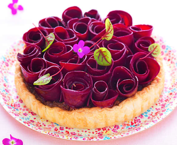 Tarte betterave-chèvre frais