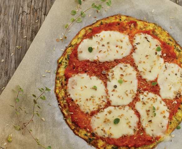 Piza com base de curgete