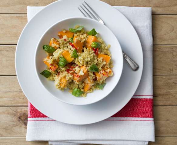 Roasted pumpkin and quinoa risotto