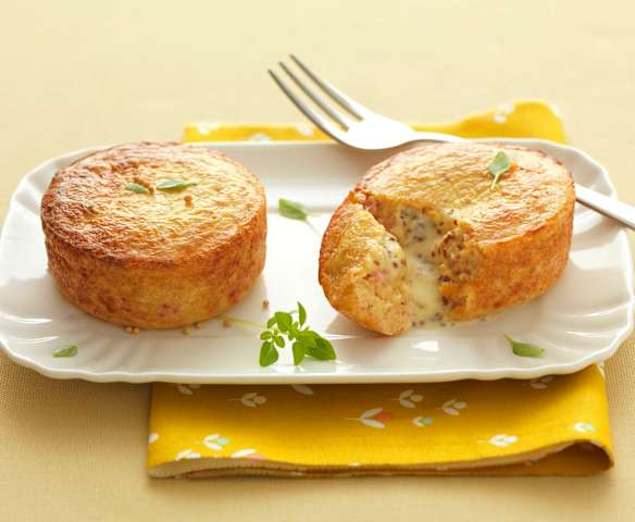 Moelleux au jambon, cœur à la moutarde à l'ancienne