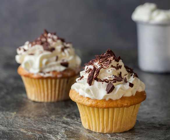 Cupcake con panna montata