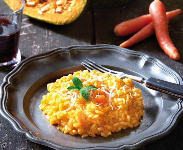 Risotto arancione con zucca e carota