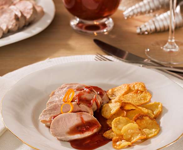 Solomillo de cerdo con salsa Cumberland