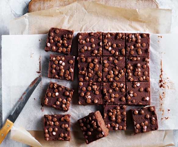 Chocolate sweet potato slice