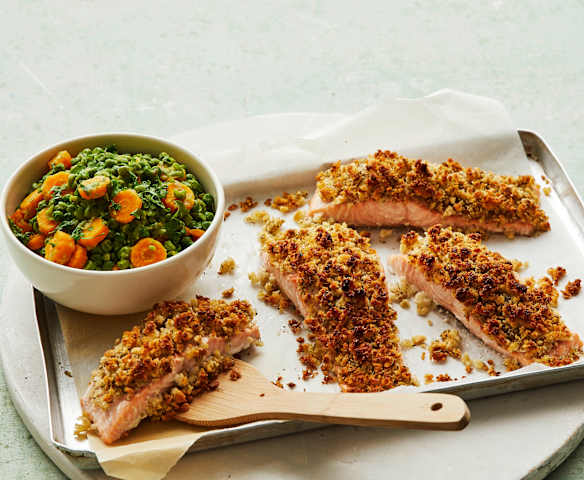 Lachs mit Bröselkruste