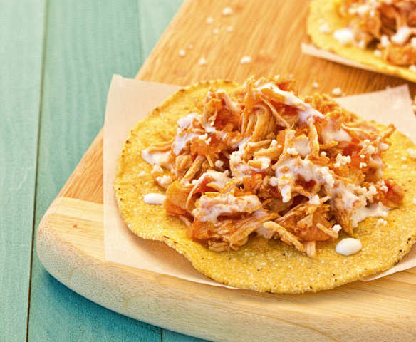 Zerpflücktes Hähnchen in Tomatensauce (Tinga de pollo)