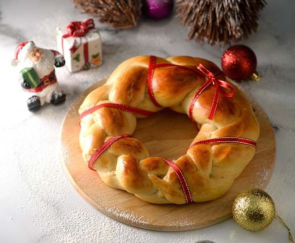 聖誕花圈麵包
