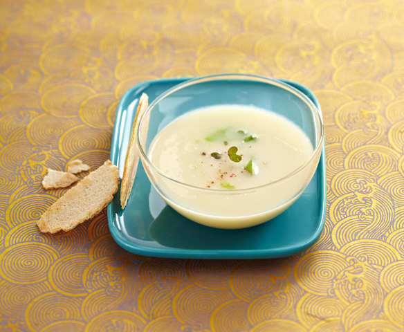 Velouté d'asperges blanches et cerfeuil