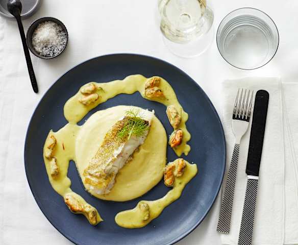 Skrei mit Muschelragout
