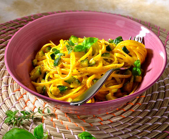 Linguine alla Carbonara mit Zucchetti