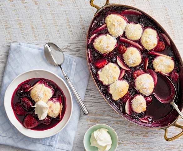 Gluten free warm berry cobbler Gluten free warm berry cobbler