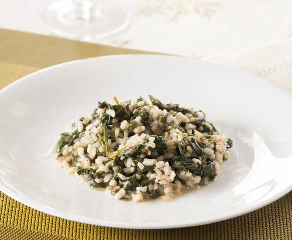 Arroz integral con espinacas