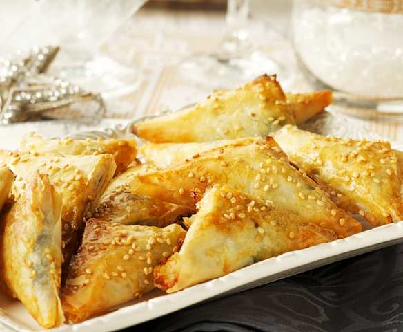 Croustillants aux épinards et roquefort