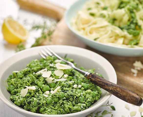 Hráškové pesto se špenátem