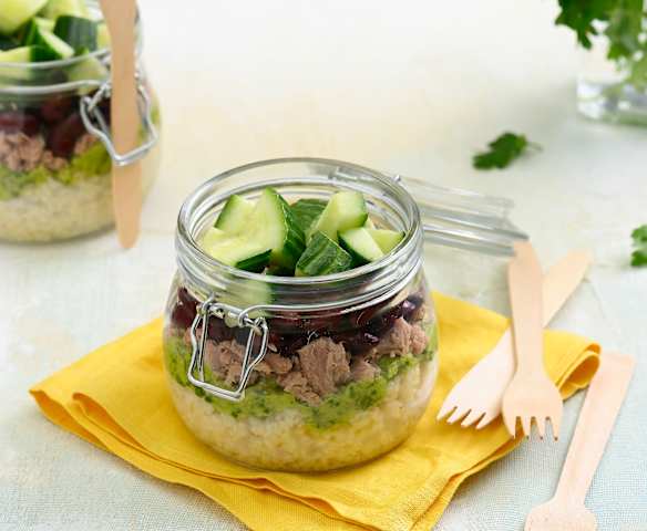 Salade de boulgour aux haricots rouges et au thon